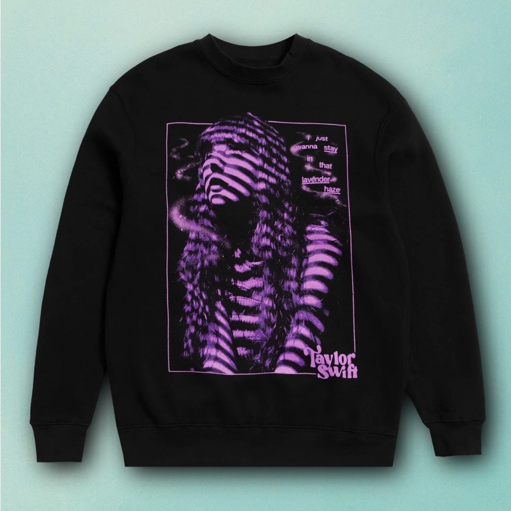 Taylor Swift “Lavender Haze” Small Black Crewneck Sweatshirt - NEW